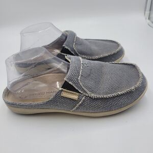 Gecko Man Slip On Shoes Mules Men's Size 8 Gray Woven Beach Casual Comfort